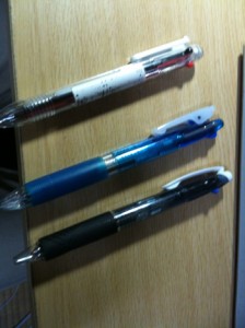 ３つの3色ペン